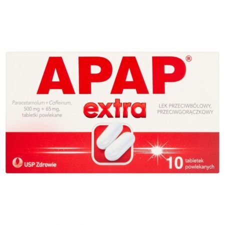 APAP EXTRA, tabletki powlekane 0,5g+0,065g, 10 tbl