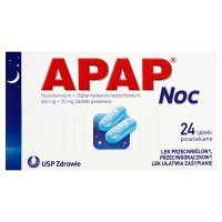 APAP NOC, tabletki powlekane 0,5g+0,025g, 24 tbl