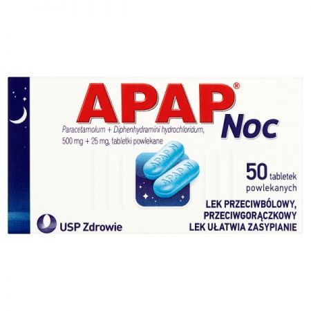 APAP NOC, tabletki powlekane 0,5g+0,025g, 50 tbl