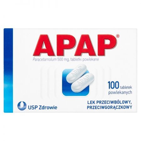 APAP, tabletki powlekane 0,5g, 100 tbl