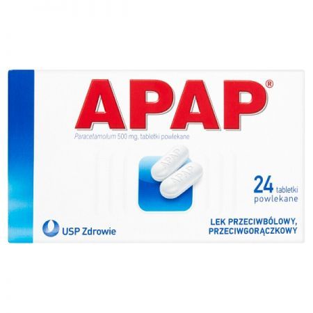 APAP, tabletki powlekane 0,5g, 24 tbl