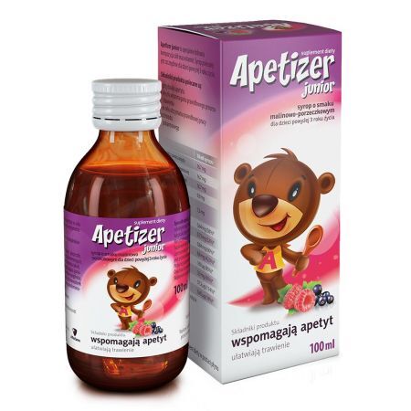 Apetizer Junior Syrop dla dzieci o smaku malinowo-porzeczkowym, 100 ml