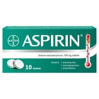ASPIRIN, tabletki 0,5g, 10 tbl
