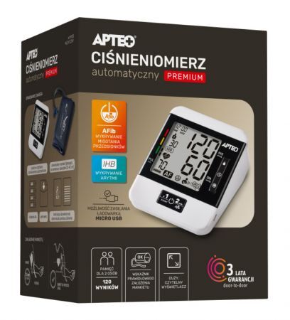 Ciśnieniomierz automatyczny Premium APTEO, 1 szt.