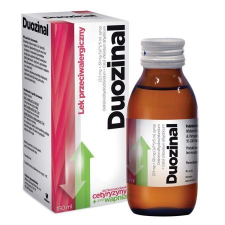 Duozinal syrop (2,5 mg + 58 mg Ca2+)/5 ml, 150 ml