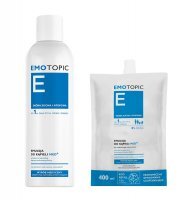 EMOTOPIC Emulsja do kąpieli + uzupełnienie (refill), 400 ml + 400 ml