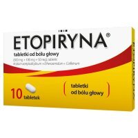 Etopiryna (300mg + 50mg + 100mg) tabletki, 10 tbl
