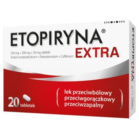 Etopiryna Extra (250 mg + 200 mg + 50 mg) tabletki, 20 tbl