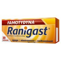 Famotydyna Ranigast tabletki powlekane 20 mg, 20 tbl