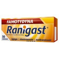 Famotydyna Ranigast tabletki powlekane 20 mg, 30 tbl