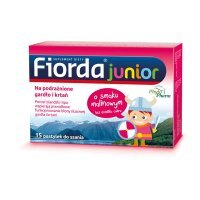 Fiorda Junior Suplement diety o smaku malinowym 15 sztuk