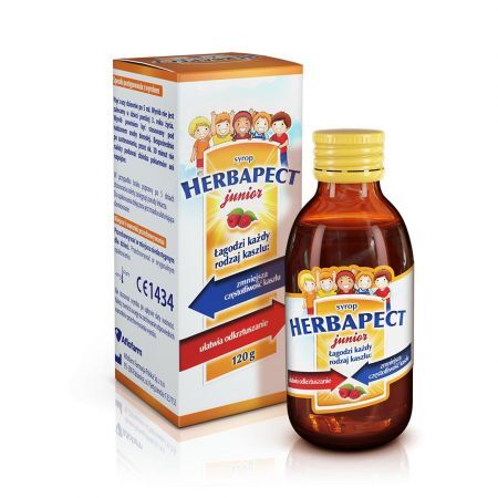 Herbapect Junior syrop o smaku malinowym, 120 g
