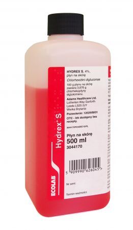 Hydrex S, płyn na skórę 4 %, 500 ml