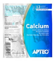 Calcium tabletki musujące bezsmakowe (w folii) APTEO, 12 tbl