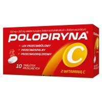 Polopiryna C (500mg + 200mg) tabletki musujące, 10 tbl