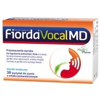 Fiorda Vocal MD Wyrób medyczny pastylki do ssania o smaku pomarańczowym 30 sztuk