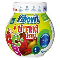 Vibovit Literki żelki Suplement diety smak owocowy 225 g (50 sztuk)