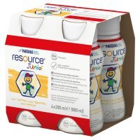 Nestlé Resource Junior Preparat odżywczy w płynie dla dzieci smak waniliowy 800 ml (4 x 200 ml)