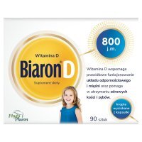 Biaron D Suplement diety witamina D 800 j.m. krople wyciskane z kapsułki 30 sztuk