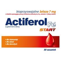 Actiferol Fe Start Suplement diety bioprzyswajalne żelazo 7 mg 45 g (30 sztuk)