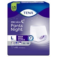 TENA ProSkin Pants Night Super Majtki chłonne L 10 sztuk
