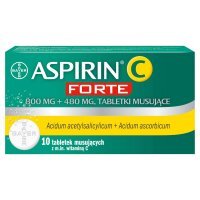 ASPIRIN C FORTE, tabletki musujące 0,8g+0,48g, 10 tbl