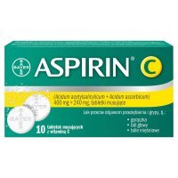 ASPIRIN C, tabletki musujące 0,4g+0,24g, 10 tbl