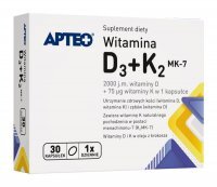 Witamina D3+K2 MK-7 APTEO, 30 kaps.