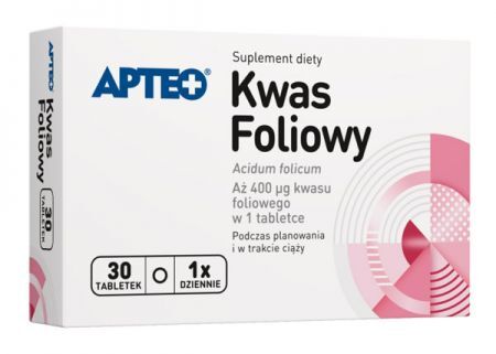 Kwas foliowy APTEO tabletki, 30 tbl