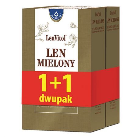 LenVitol len mielony Oleofarm, 2 x 200 g
