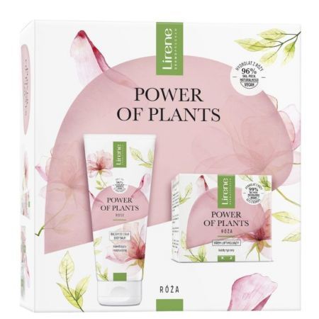 Lirene Power of Plants Zestaw Róża (krem liftingujący, 50 ml + nawilżający balsam do ciała, 200 ml)