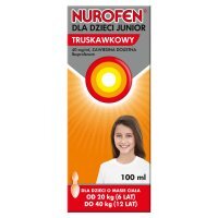 Nurofen dla dzieci Junior Zawiesina doustna o smaku truskawkowym 100 ml