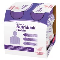 Nutridrink Protein Żywność specjalnego przeznaczenia medycznego truskawka 500 ml (4 x 125 ml)
