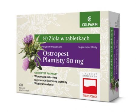 Ostropest Plamisty 80 mg tabletki powlekane, 60 tbl