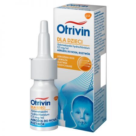 Otrivin 0,05% aerozol do nosa dla dzieci 0,5 mg/ml, 10 ml