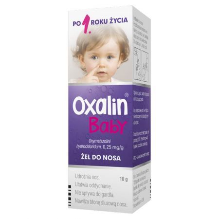 Oxalin Baby 0,025% żel do nosa 0,25 mg/g butelka 10 g z dozownikiem
