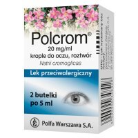 Polcrom krople do oczu, rozt. 20 mg/ml 5 ml x 2