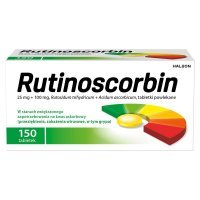 Rutinoscorbin tabletki powlekane 100 mg + 25 mg, 150 tbl