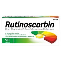 Rutinoscorbin tabletki powlekane 100 mg + 25 mg, 90 tbl