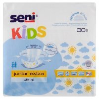 Seni Kids Junior Extra Pieluchomajtki dla dzieci 15+ kg 30 sztuk