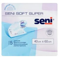 Seni Soft Super Wyrób medyczny podkłady higieniczne 40 cm x 60 cm 5 sztuk