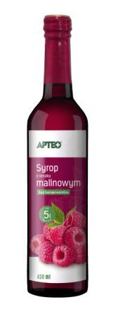 Syrop o smaku malinowym APTEO, 430 ml