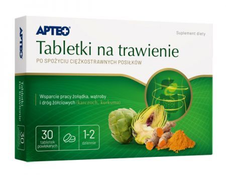 Tabletki na trawienie APTEO tabletki powlekane, 30 tbl