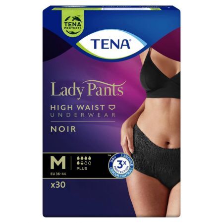 TENA Lady Pants Noir Plus Bielizna chłonna dla kobiet M 30 sztuk
