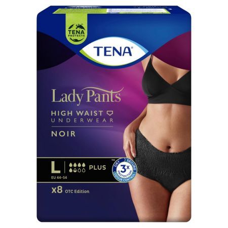 TENA Lady Pants Plus Noir L, 8 szt.