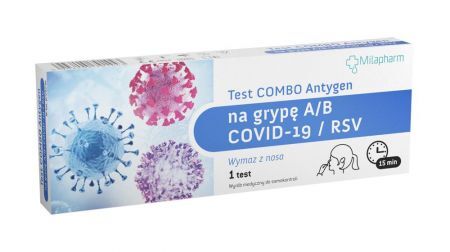 Test COMBO Antygen Grypa A/B+COVID-19/RSV Milapharm