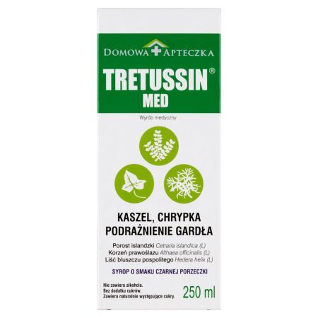 Tretussin Med Wyrób medyczny syrop o smaku czarnej porzeczki 250 ml