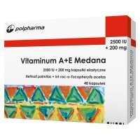 Vitaminum A+E Medana (2500 j.m. + 200 mg) x 40 kaps. elast.