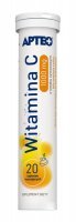 Wiatamina C 1000 mg, tabletki musujace o smaku pomarańczowym APTEO, 20 tbl