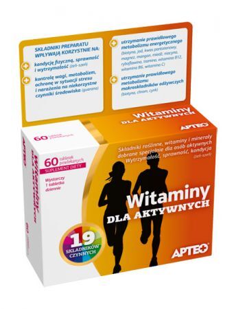 Witaminy dla aktywnych APTEO tabletki powlekane, 60 tbl